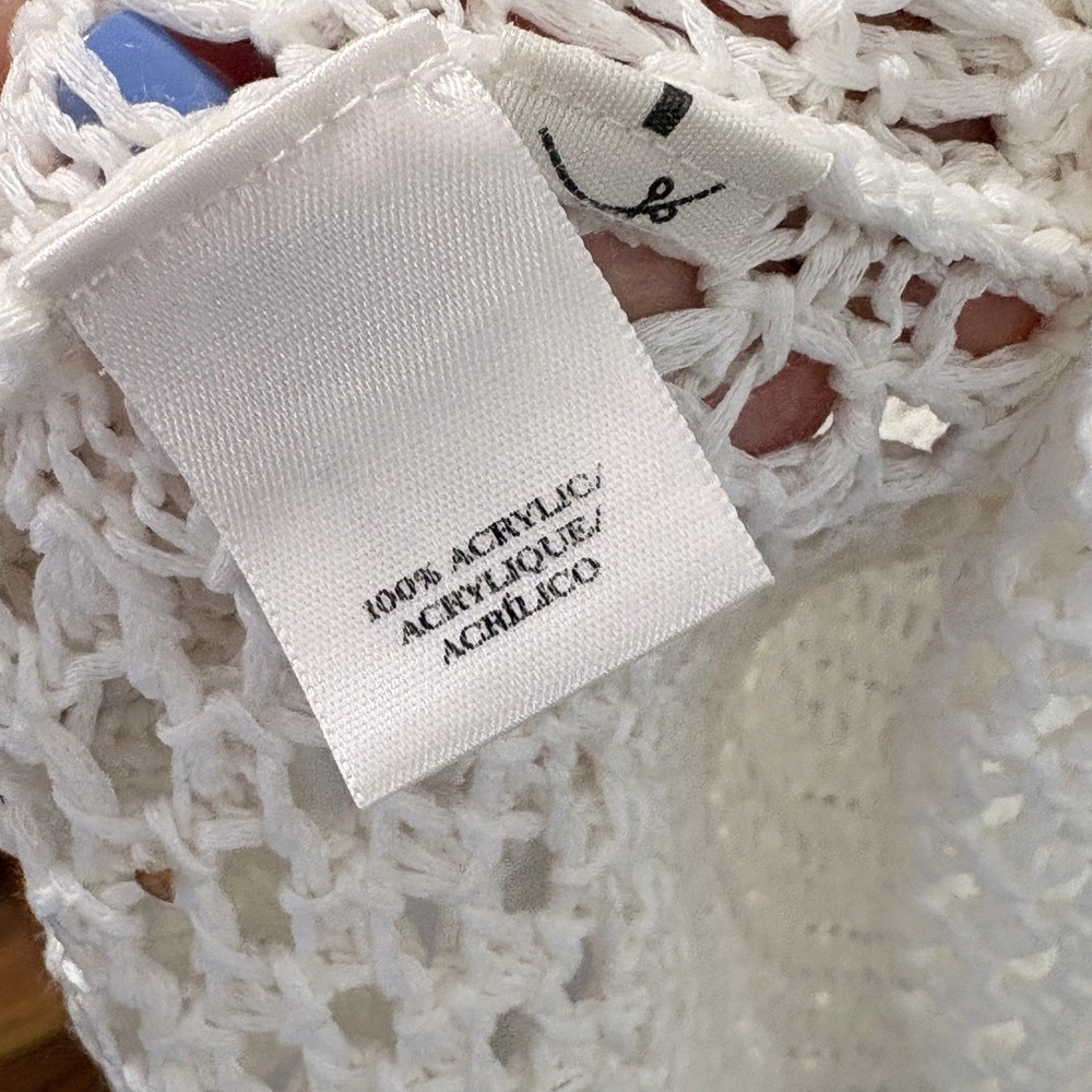 Ann Taylor Womens Open Knit Fisherman Sweater XXL Coastal Euro Summer Beachy - Picture 9 of 10